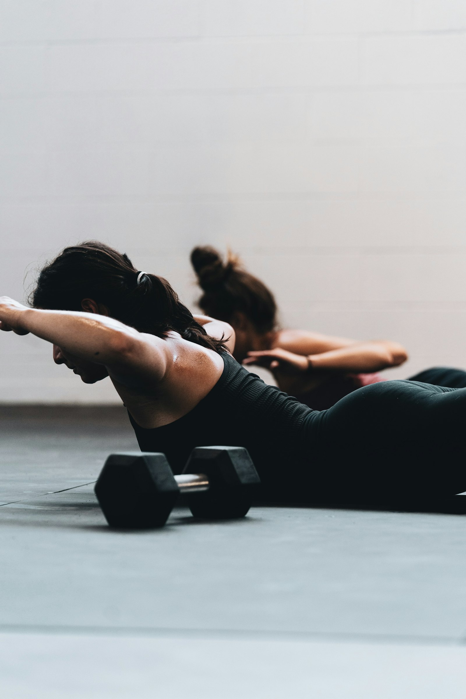 A pilates studio mid-class